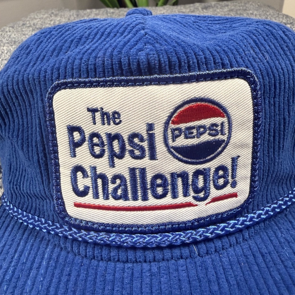 Vintage Pepsi Challenge  Blue Corduroy SnapBack H6 - Picture 2 of 9